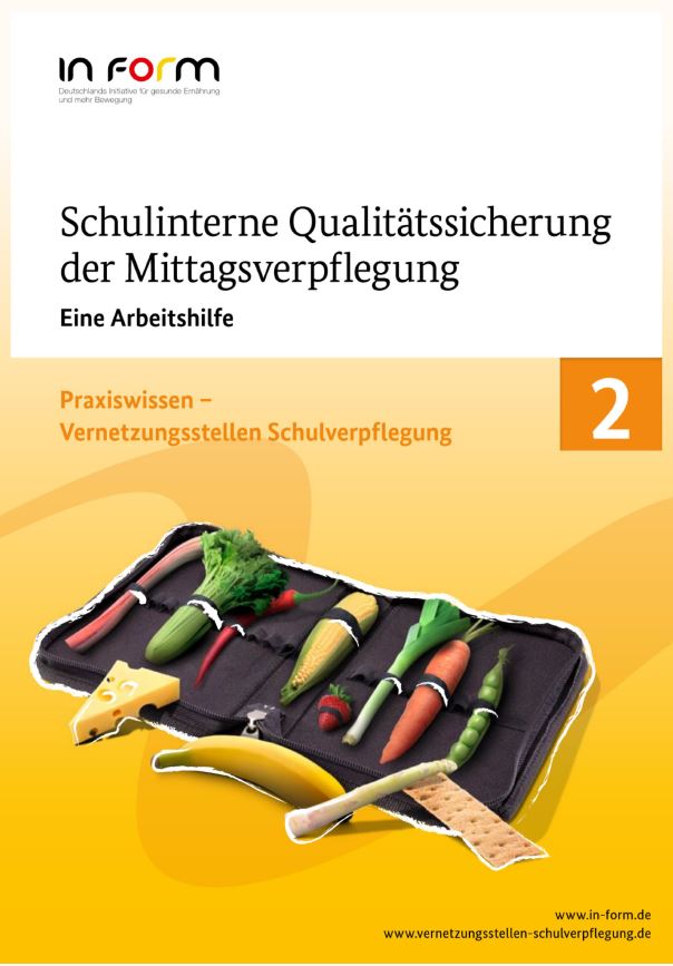 Abbildung der IN FORM Broschüre "Schulinterne Qualitätssicherung in der Schulverpflegung"