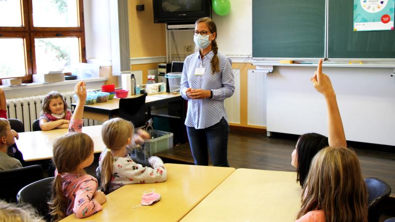 Schulaktion in Zella-Mehlis mit Franziska Schattke